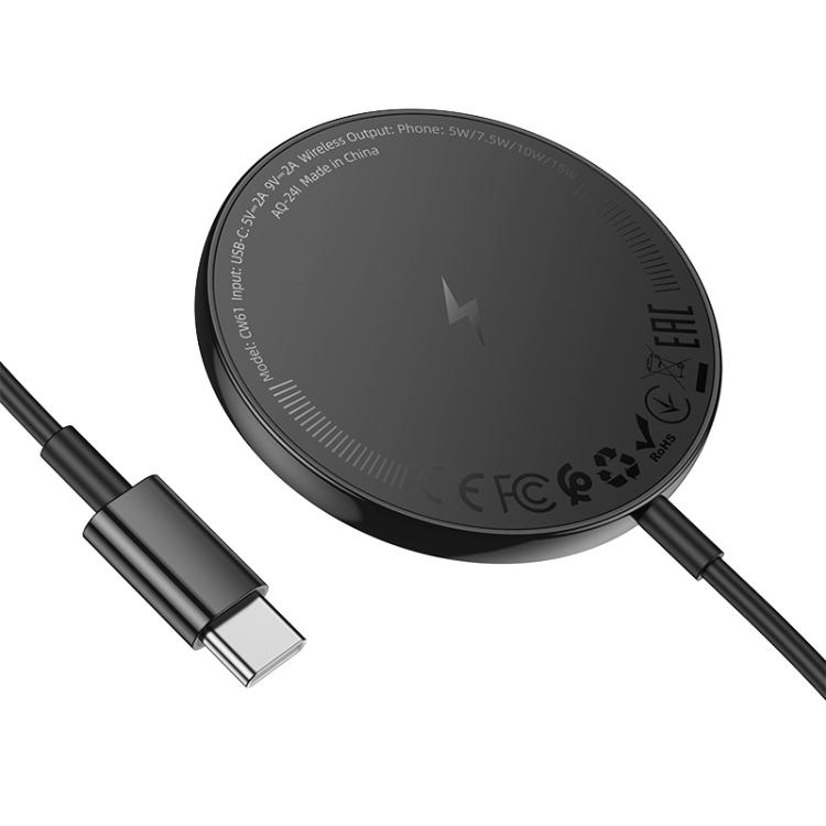 hoco CW61 Phantom Magnetic Wireless Fast Charger with Digital Display, Length:1m(Black) hoco CW61 Phantom Magnetic Wireless Fast Charger with Digital Display, Length:1m(Black)