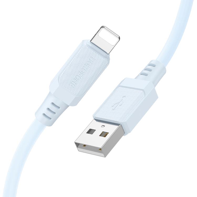 Borofone BX115 Lotto 2.4A USB to 8 Pin Charging Cable, Length: 1m(Blue) Borofone BX115 Lotto 2.4A USB to 8 Pin Charging Cable, Length: 1m(Blue)