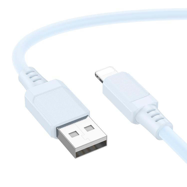 Borofone BX115 Lotto 2.4A USB to 8 Pin Charging Cable, Length: 1m(Blue) Borofone BX115 Lotto 2.4A USB to 8 Pin Charging Cable, Length: 1m(Blue)