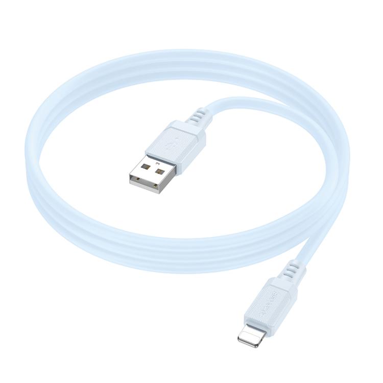 Borofone BX115 Lotto 2.4A USB to 8 Pin Charging Cable, Length: 1m(Blue) Borofone BX115 Lotto 2.4A USB to 8 Pin Charging Cable, Length: 1m(Blue)