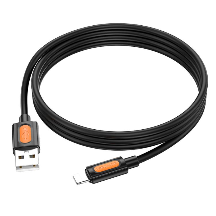 Borofone BX114 Structure 2.4A USB to 8 Pin Charging Data Cable, Length: 1m(Black) Borofone BX114 Structure 2.4A USB to 8 Pin Charging Data Cable, Length: 1m(Black)