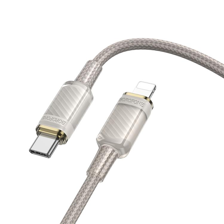 Borofone BU56 Succeed PD27W Type-C to 8 Pin Fast Charging Data Cable, Length: 1.2m(Grey) Borofone BU56 Succeed PD27W Type-C to 8 Pin Fast Charging Data Cable, Length: 1.2m(Grey)