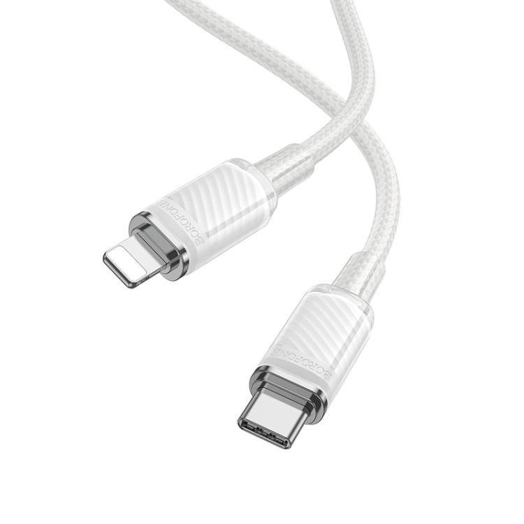 Borofone BU56 Succeed PD27W Type-C to 8 Pin Fast Charging Data Cable, Length: 1.2m(Grey) Borofone BU56 Succeed PD27W Type-C to 8 Pin Fast Charging Data Cable, Length: 1.2m(Grey)