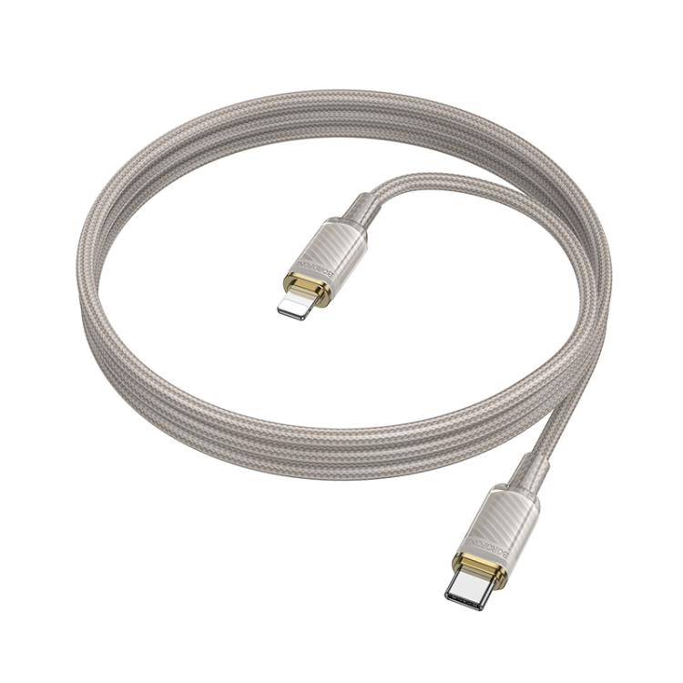 Borofone BU56 Succeed PD27W Type-C to 8 Pin Fast Charging Data Cable, Length: 1.2m(Grey) Borofone BU56 Succeed PD27W Type-C to 8 Pin Fast Charging Data Cable, Length: 1.2m(Grey)