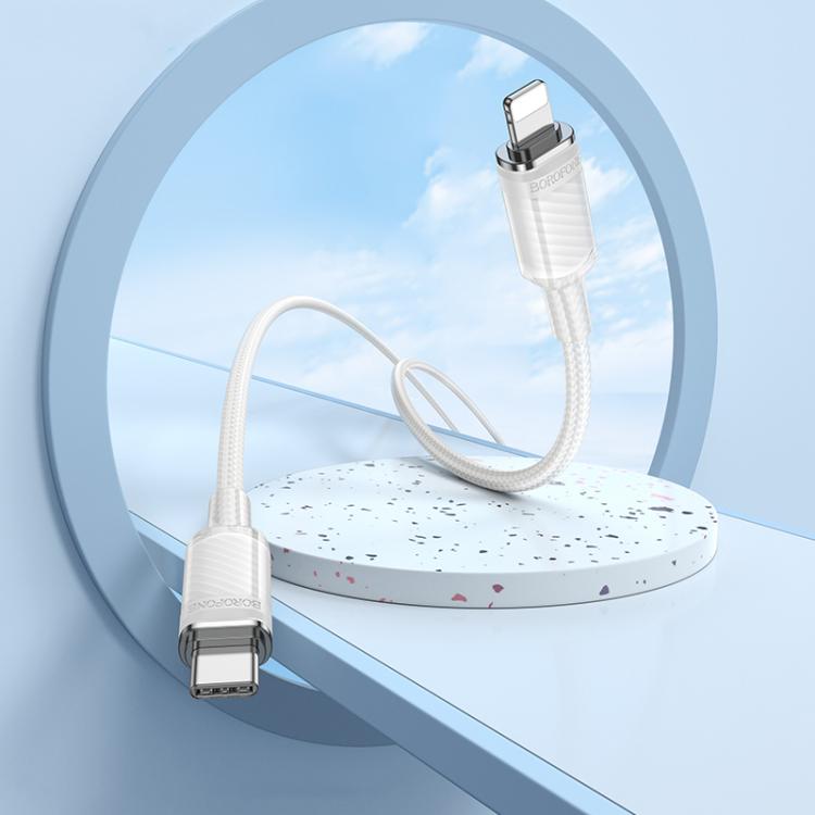 Borofone BU56 Succeed PD27W Type-C to 8 Pin Fast Charging Data Cable, Length: 1.2m(Grey) Borofone BU56 Succeed PD27W Type-C to 8 Pin Fast Charging Data Cable, Length: 1.2m(Grey)