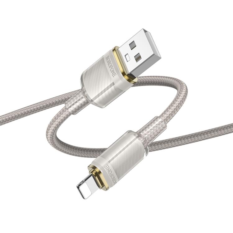 Borofone BU56 Succeed 2.4A USB to 8 Pin Charging Data Cable, Length: 1.2m(Grey) Borofone BU56 Succeed 2.4A USB to 8 Pin Charging Data Cable, Length: 1.2m(Grey)