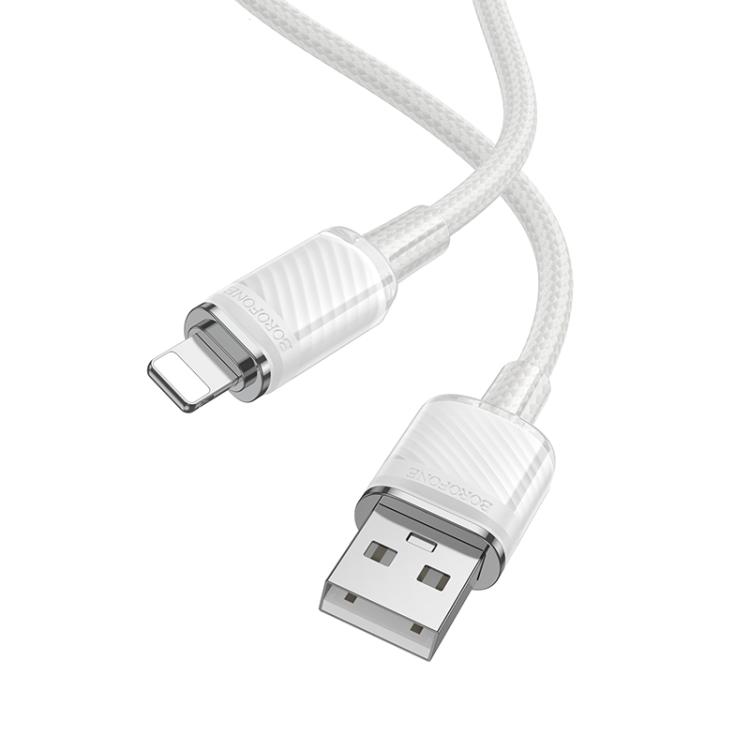 Borofone BU56 Succeed 2.4A USB to 8 Pin Charging Data Cable, Length: 1.2m(Grey) Borofone BU56 Succeed 2.4A USB to 8 Pin Charging Data Cable, Length: 1.2m(Grey)