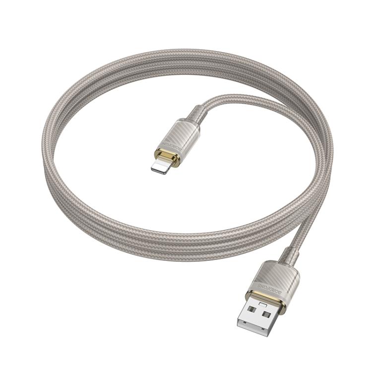 Borofone BU56 Succeed 2.4A USB to 8 Pin Charging Data Cable, Length: 1.2m(Grey) Borofone BU56 Succeed 2.4A USB to 8 Pin Charging Data Cable, Length: 1.2m(Grey)
