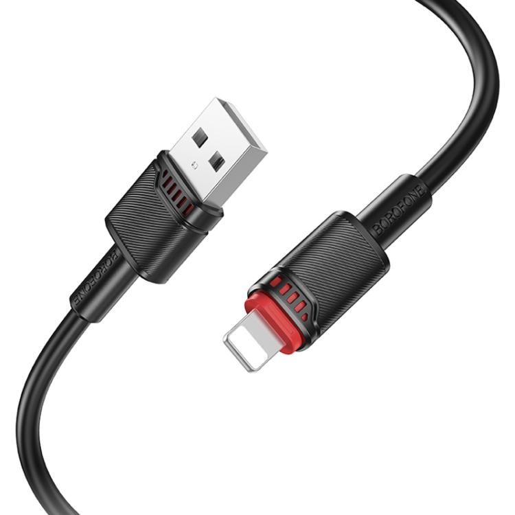 Borofone BX110 Beneficio 2.4A USB to 8 Pin Charging Data Cable, Length: 1m(Black) Borofone BX110 Beneficio 2.4A USB to 8 Pin Charging Data Cable, Length: 1m(Black)