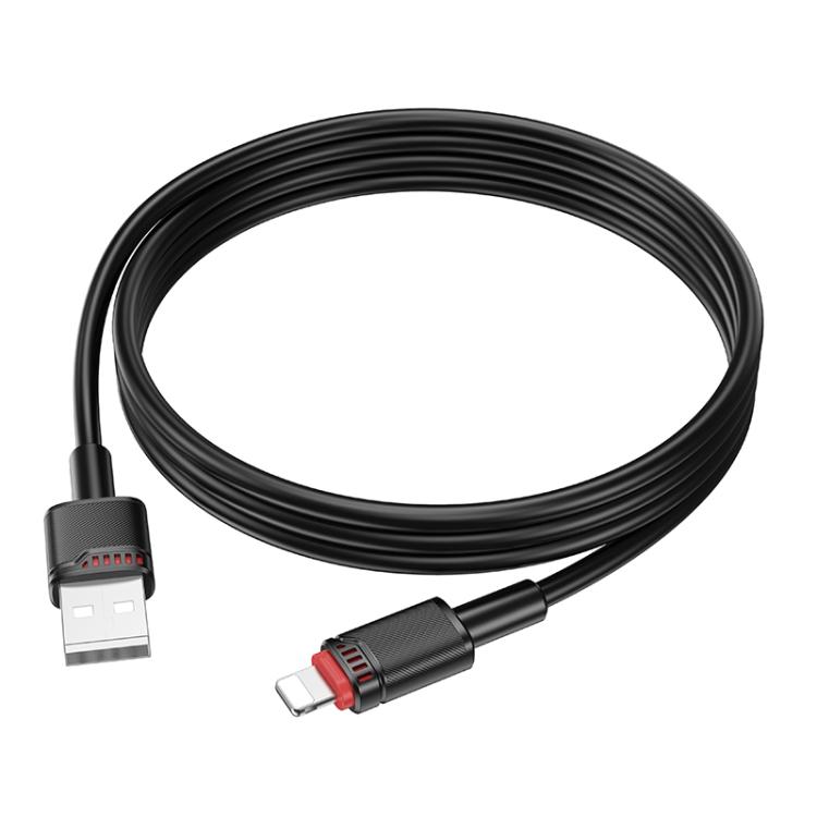 Borofone BX110 Beneficio 2.4A USB to 8 Pin Charging Data Cable, Length: 1m(Black) Borofone BX110 Beneficio 2.4A USB to 8 Pin Charging Data Cable, Length: 1m(Black)