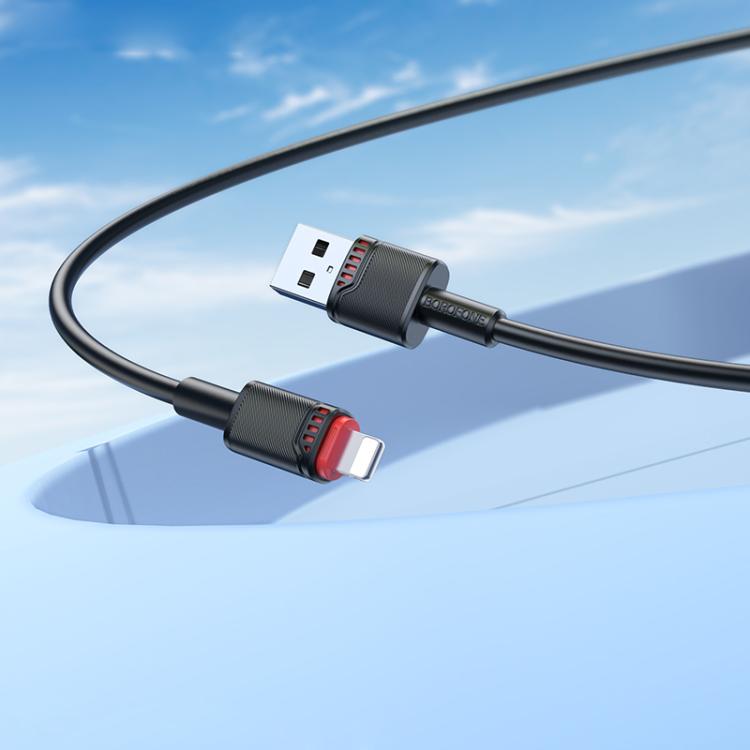 Borofone BX110 Beneficio 2.4A USB to 8 Pin Charging Data Cable, Length: 1m(Black) Borofone BX110 Beneficio 2.4A USB to 8 Pin Charging Data Cable, Length: 1m(Black)