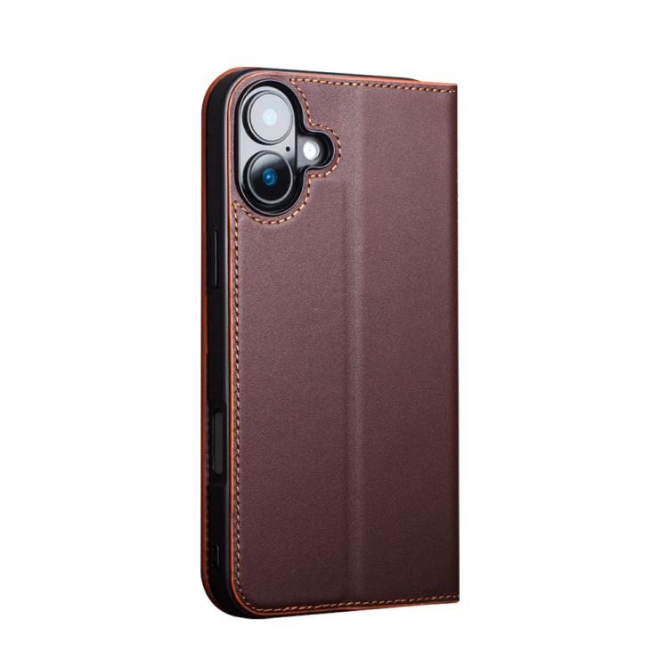 For iPhone 16 QIALINO Classic Gen2 Genuine Leather Phone Case(Brown) For iPhone 16 QIALINO Classic Gen2 Genuine Leather Phone Case(Brown)
