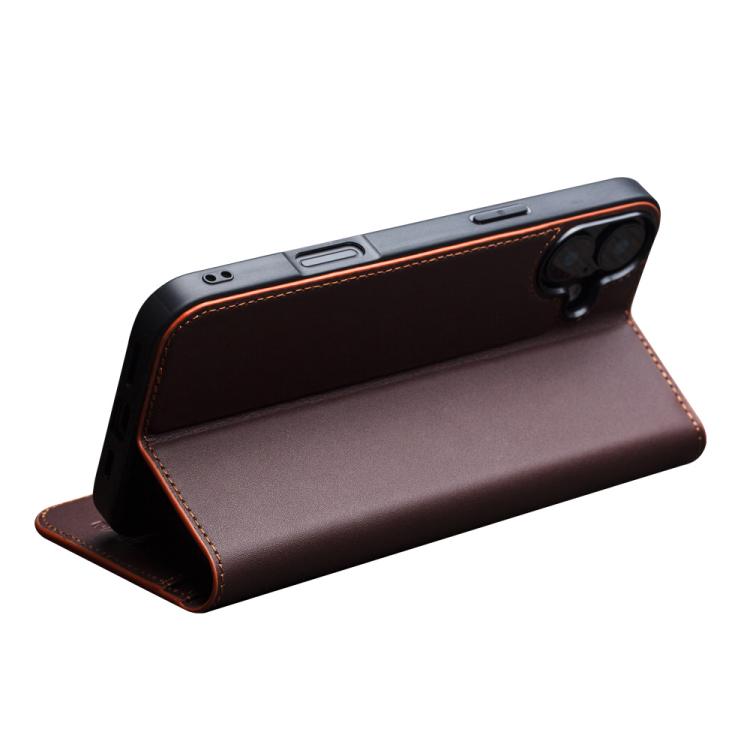 For iPhone 16 QIALINO Classic Gen2 Genuine Leather Phone Case(Brown) For iPhone 16 QIALINO Classic Gen2 Genuine Leather Phone Case(Brown)