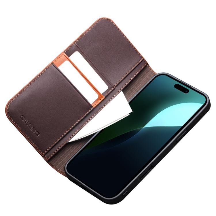 For iPhone 16 QIALINO Classic Gen2 Genuine Leather Phone Case(Brown) For iPhone 16 QIALINO Classic Gen2 Genuine Leather Phone Case(Brown)