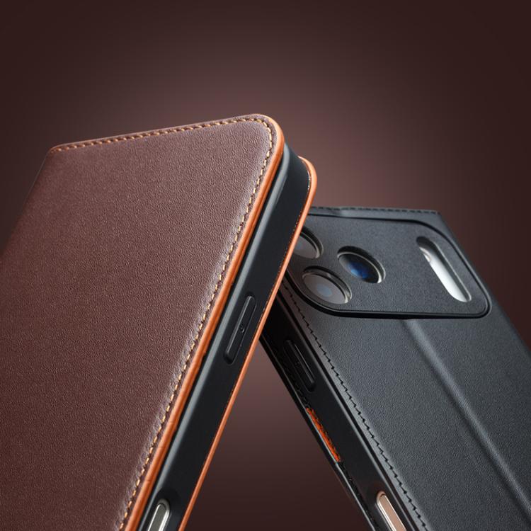For iPhone 17 Pro QIALINO Classic Gen2 Genuine Leather Phone Case(Brown)