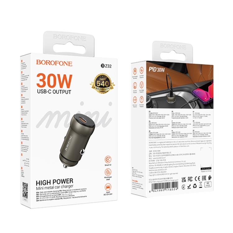 BOROFONE BZ32 Fresh PD30W Type-C Car Charger(Gold) BOROFONE BZ32 Fresh PD30W Type-C Car Charger(Gold)