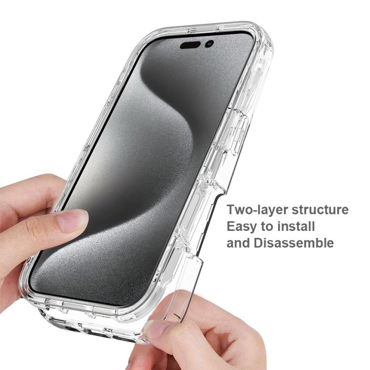 For iPhone 16 Pro Shockproof Clear Gradient PC + TPU Phone Case(Purple) For iPhone 16 Pro Shockproof Clear Gradient PC + TPU Phone Case(Purple)