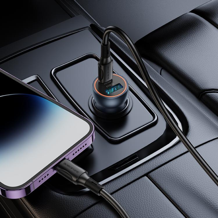 BOROFONE BZ32A Fresh PD30W Type-C and QC3.0 USB Car Charger Set with 1m 8 Pin Cable(Gold) BOROFONE BZ32A Fresh PD30W Type-C and QC3.0 USB Car Charger Set with 1m 8 Pin Cable(Gold)
