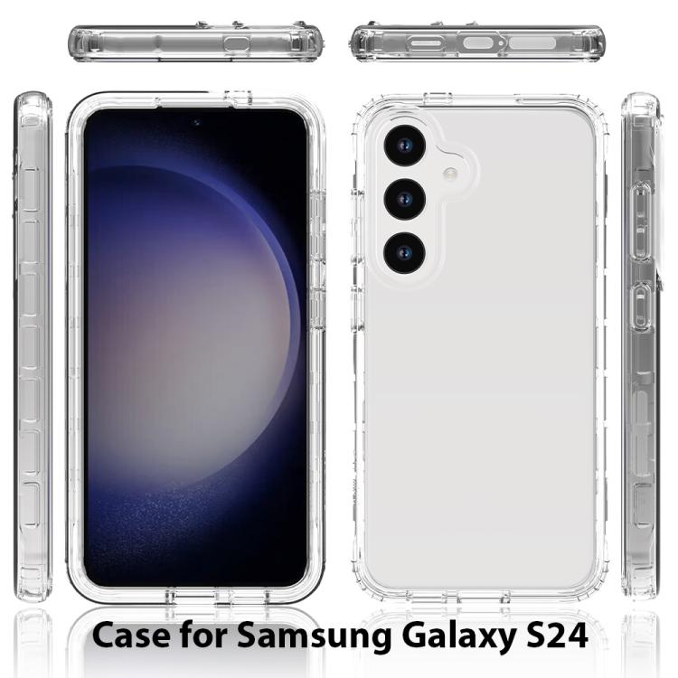 For Samsung Galaxy S24 5G Shockproof Clear Gradient PC + TPU Phone Case(Red) For Samsung Galaxy S24 5G Shockproof Clear Gradient PC + TPU Phone Case(Red)