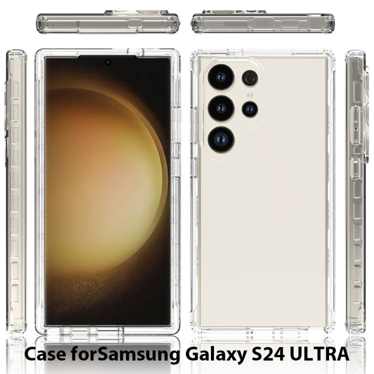 For Samsung Galaxy S24 Ultra 5G Shockproof Clear Gradient PC + TPU Phone Case(Black) For Samsung Galaxy S24 Ultra 5G Shockproof Clear Gradient PC + TPU Phone Case(Black)