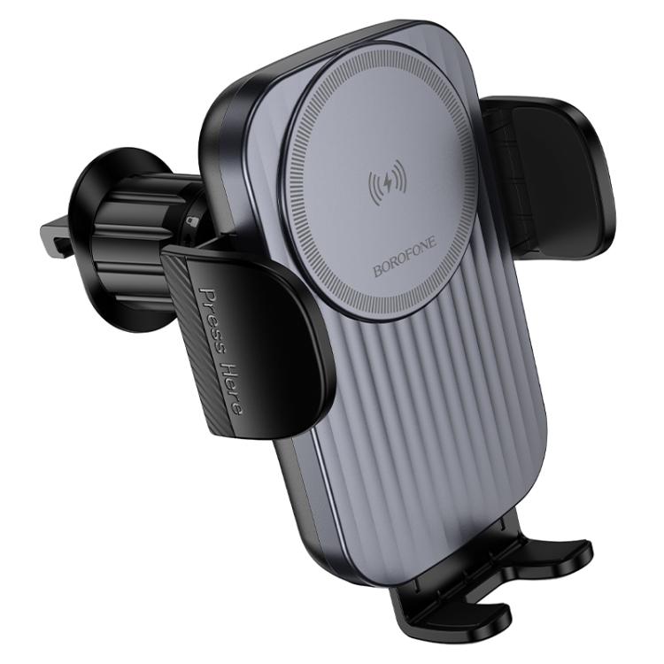 Borofone BH221 Path Car Air Outlet Push-type Wireless Fast Charging Holder(Black) Borofone BH221 Path Car Air Outlet Push-type Wireless Fast Charging Holder(Black)