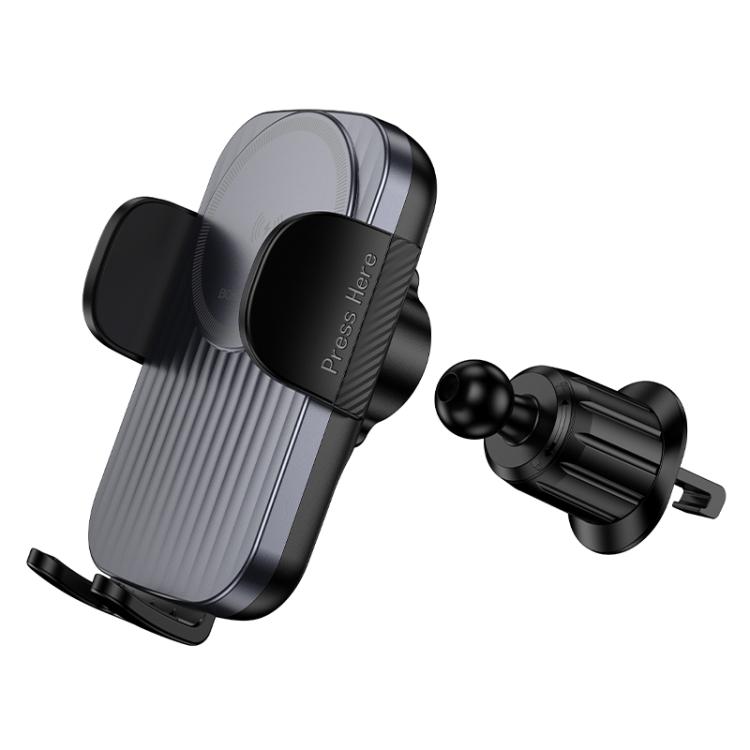 Borofone BH221 Path Car Air Outlet Push-type Wireless Fast Charging Holder(Black) Borofone BH221 Path Car Air Outlet Push-type Wireless Fast Charging Holder(Black)