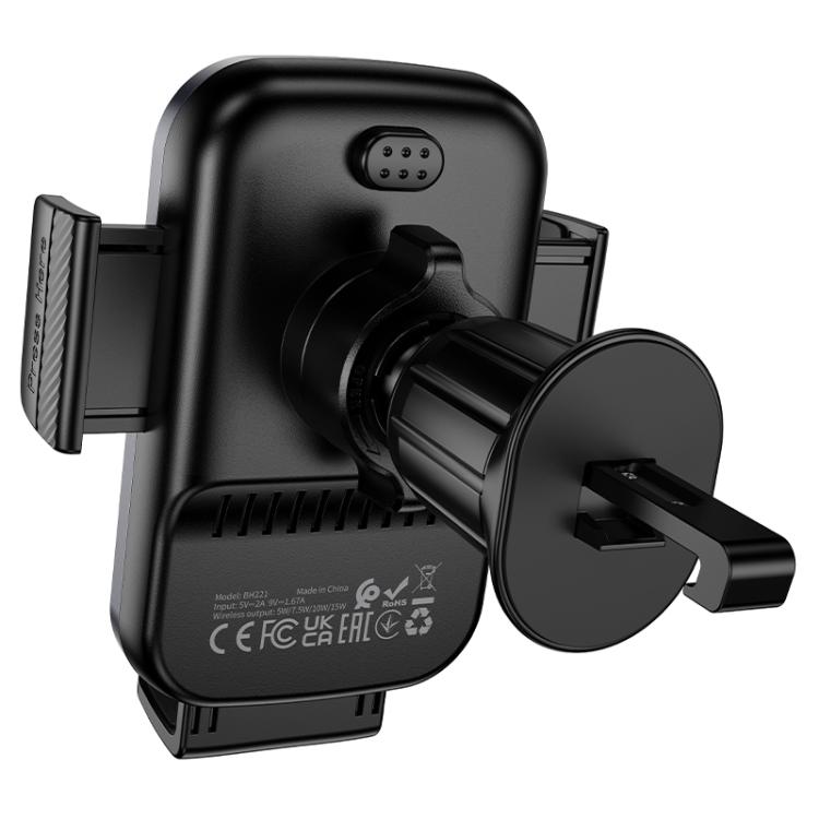 Borofone BH221 Path Car Air Outlet Push-type Wireless Fast Charging Holder(Black) Borofone BH221 Path Car Air Outlet Push-type Wireless Fast Charging Holder(Black)