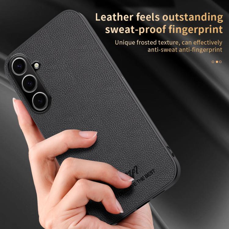 For Samsung Galaxy S25 5G HUIYI Leather Magnetic Phone Case(Blue) For Samsung Galaxy S25 5G HUIYI Leather Magnetic Phone Case(Blue)