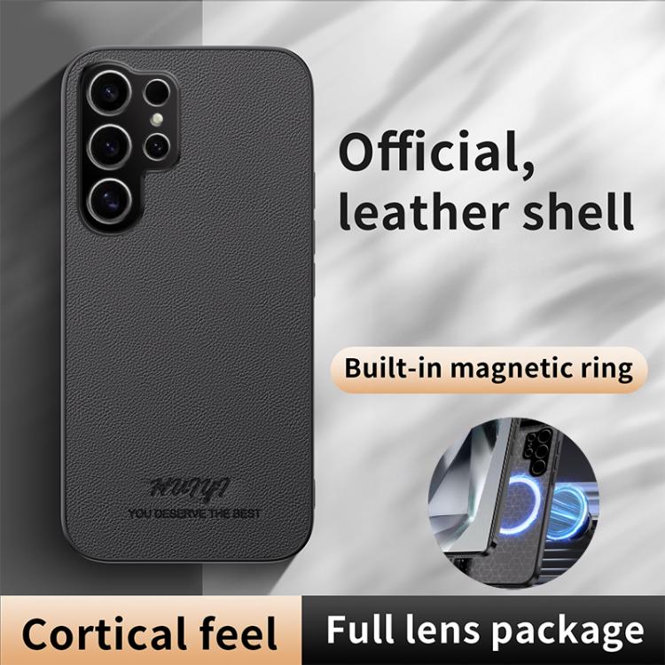 For Samsung Galaxy S25 Ultra 5G HUIYI Leather Magnetic Phone Case(Black) For Samsung Galaxy S25 Ultra 5G HUIYI Leather Magnetic Phone Case(Black)