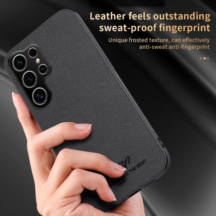 For Samsung Galaxy S25 Ultra 5G HUIYI Leather Magnetic Phone Case(Black) For Samsung Galaxy S25 Ultra 5G HUIYI Leather Magnetic Phone Case(Black)