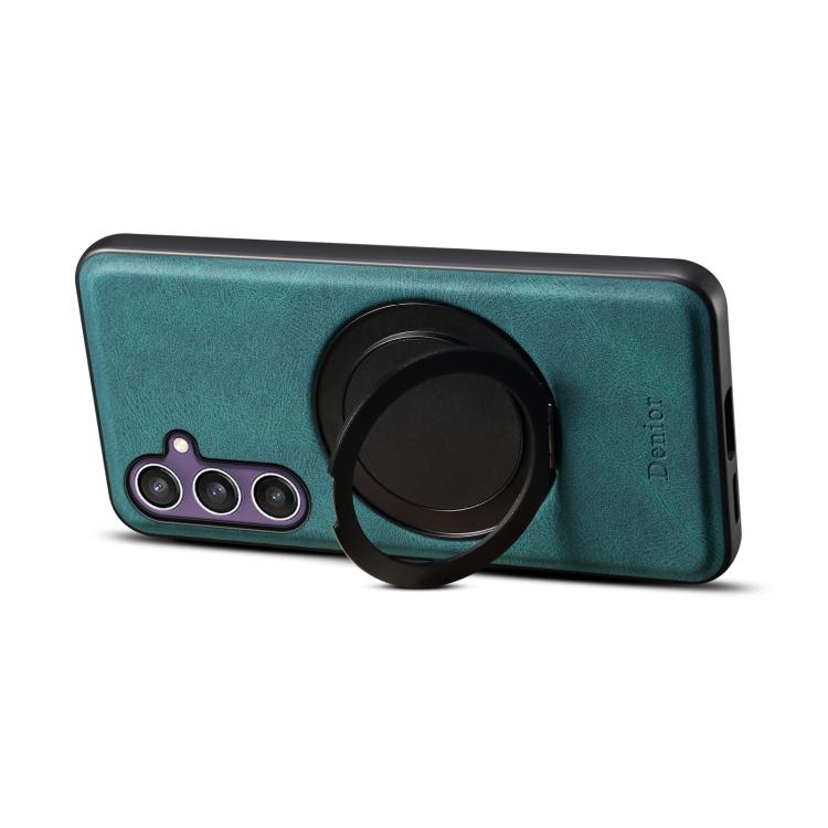 For Samsung Galaxy S23 FE 5G Denior A14 Skin Feel Rotating Holder MagSafe Phone Case(Blue) For Samsung Galaxy S23 FE 5G Denior A14 Skin Feel Rotating Holder MagSafe Phone Case(Blue)