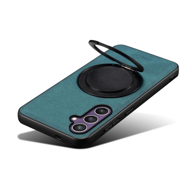 For Samsung Galaxy S23 FE 5G Denior A14 Skin Feel Rotating Holder MagSafe Phone Case(Blue) For Samsung Galaxy S23 FE 5G Denior A14 Skin Feel Rotating Holder MagSafe Phone Case(Blue)