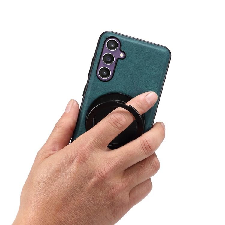 For Samsung Galaxy S23 FE 5G Denior A14 Skin Feel Rotating Holder MagSafe Phone Case(Blue) For Samsung Galaxy S23 FE 5G Denior A14 Skin Feel Rotating Holder MagSafe Phone Case(Blue)