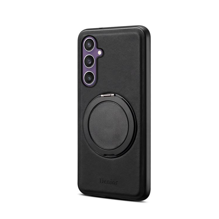 For Samsung Galaxy S24 5G Denior A14 Skin Feel Rotating Holder MagSafe Phone Case(Black) For Samsung Galaxy S24 5G Denior A14 Skin Feel Rotating Holder MagSafe Phone Case(Black)