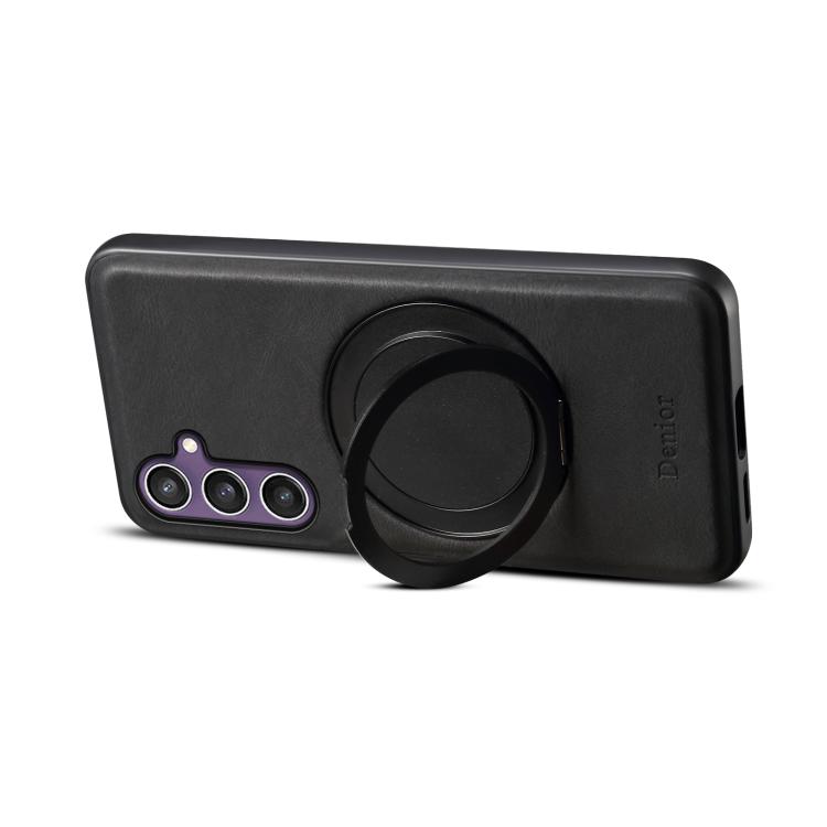 For Samsung Galaxy S24 5G Denior A14 Skin Feel Rotating Holder MagSafe Phone Case(Black) For Samsung Galaxy S24 5G Denior A14 Skin Feel Rotating Holder MagSafe Phone Case(Black)