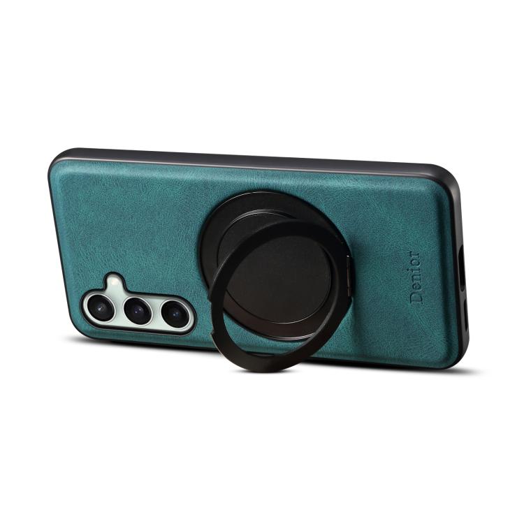 For Samsung Galaxy S24 FE 5G Denior A14 Skin Feel Rotating Holder MagSafe Phone Case(Blue) For Samsung Galaxy S24 FE 5G Denior A14 Skin Feel Rotating Holder MagSafe Phone Case(Blue)