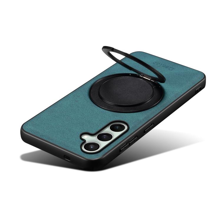 For Samsung Galaxy S24 FE 5G Denior A14 Skin Feel Rotating Holder MagSafe Phone Case(Blue) For Samsung Galaxy S24 FE 5G Denior A14 Skin Feel Rotating Holder MagSafe Phone Case(Blue)