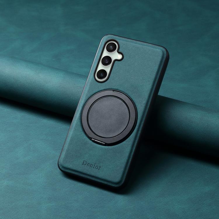 For Samsung Galaxy S24 FE 5G Denior A14 Skin Feel Rotating Holder MagSafe Phone Case(Blue) For Samsung Galaxy S24 FE 5G Denior A14 Skin Feel Rotating Holder MagSafe Phone Case(Blue)