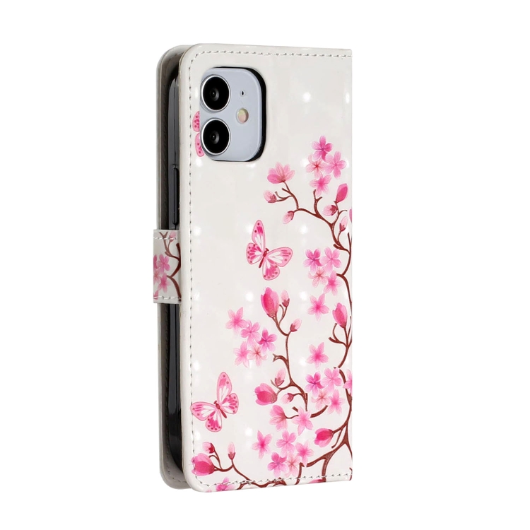 For iPhone 12 / 12 Pro 3D Painted Pattern Horizontal Flip Leather Case with Holder & Card Slots & Photo Frame & Wallet(Dielianhua) For iPhone 12 / 12 Pro 3D Painted Pattern Horizontal Flip Leather Case with Holder & Card Slots & Photo Frame & Wallet(Dielianhua)