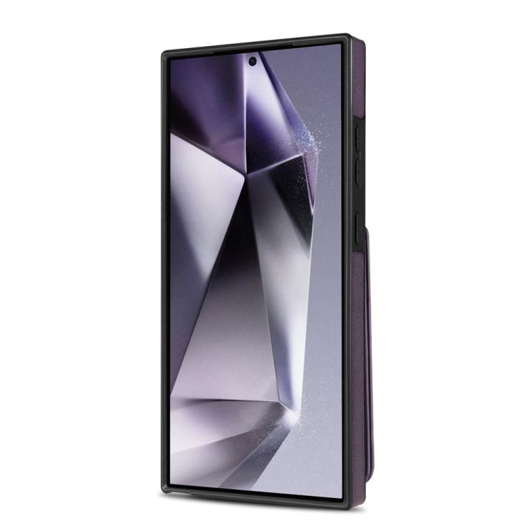 For Samsung Galaxy S25 Ultra 5G Skin Feel Detachable Card Bag Magsafe Phone Case(Purple) For Samsung Galaxy S25 Ultra 5G Skin Feel Detachable Card Bag Magsafe Phone Case(Purple)