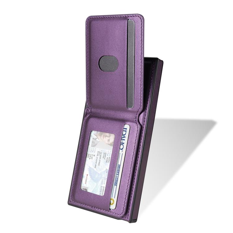 For Samsung Galaxy S25 Ultra 5G Skin Feel Detachable Card Bag Magsafe Phone Case(Purple) For Samsung Galaxy S25 Ultra 5G Skin Feel Detachable Card Bag Magsafe Phone Case(Purple)