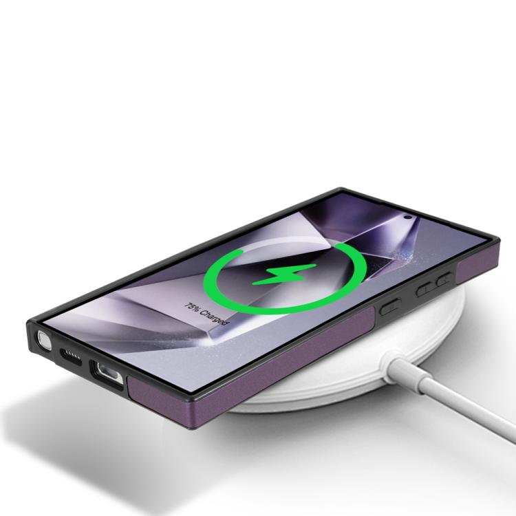 For Samsung Galaxy S25 Ultra 5G Skin Feel Detachable Card Bag Magsafe Phone Case(Purple) For Samsung Galaxy S25 Ultra 5G Skin Feel Detachable Card Bag Magsafe Phone Case(Purple)