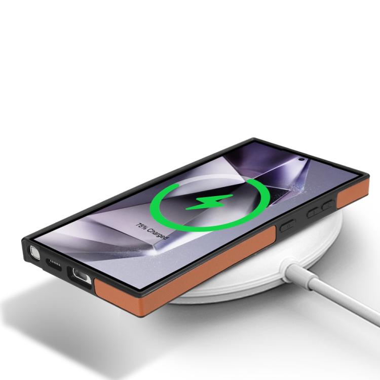 For Samsung Galaxy S23 Ultra 5G Skin Feel Detachable Card Bag Magsafe Phone Case(Brown) For Samsung Galaxy S23 Ultra 5G Skin Feel Detachable Card Bag Magsafe Phone Case(Brown)