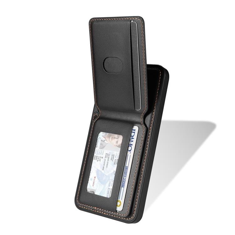 For Samsung Galaxy S23+ 5G Skin Feel Detachable Card Bag Magsafe Phone Case(Black)