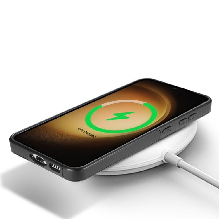 For Samsung Galaxy S23+ 5G Skin Feel Detachable Card Bag Magsafe Phone Case(Black)