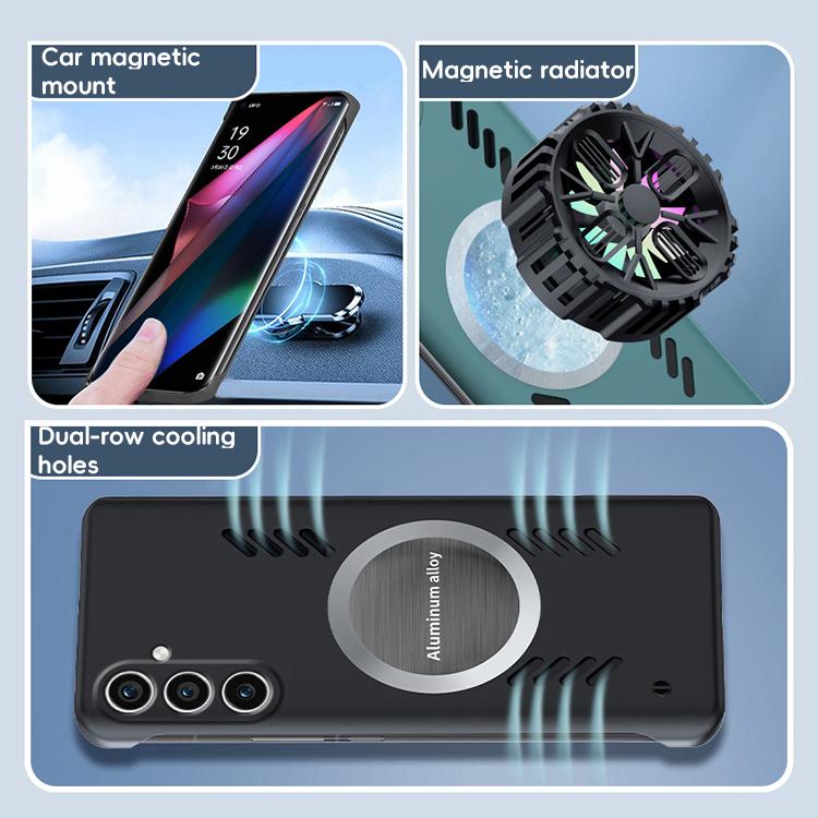 For Samsung Galaxy S25+ 5G All-inclusive Lens Frameless Graphene Cooling Phone Case(Navy Blue) For Samsung Galaxy S25+ 5G All-inclusive Lens Frameless Graphene Cooling Phone Case(Navy Blue)