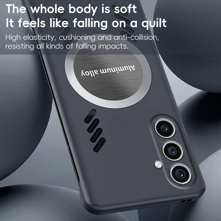 For Samsung Galaxy S25+ 5G All-inclusive Lens Frameless Graphene Cooling Phone Case(Navy Blue) For Samsung Galaxy S25+ 5G All-inclusive Lens Frameless Graphene Cooling Phone Case(Navy Blue)
