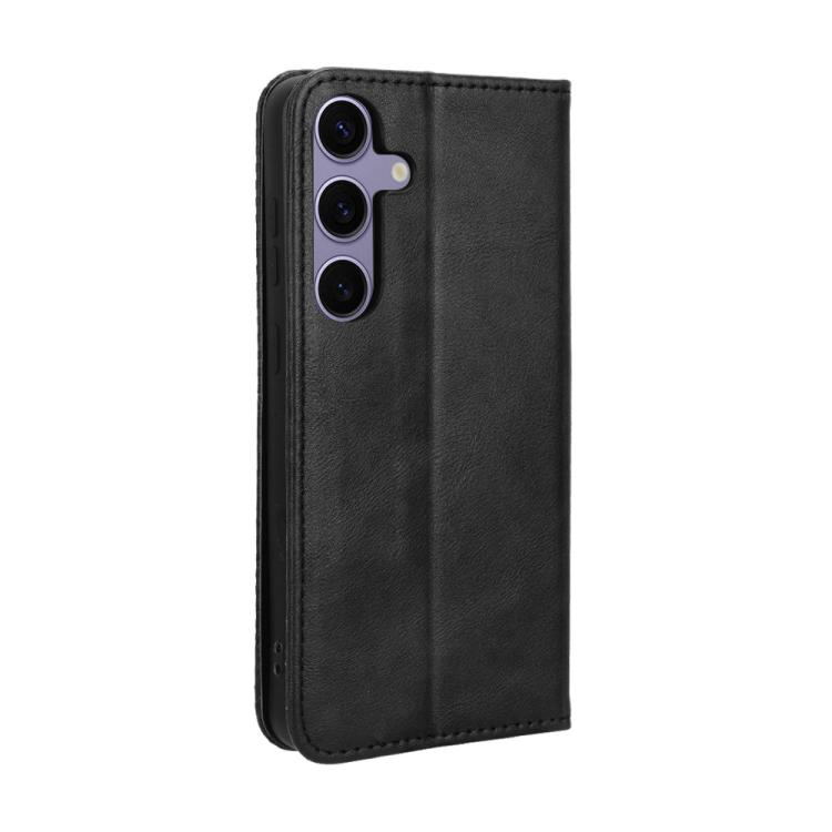 For Samsung Galaxy S24 FE 5G Magnetic Buckle Retro Texture Leather Phone Case(Black) For Samsung Galaxy S24 FE 5G Magnetic Buckle Retro Texture Leather Phone Case(Black)