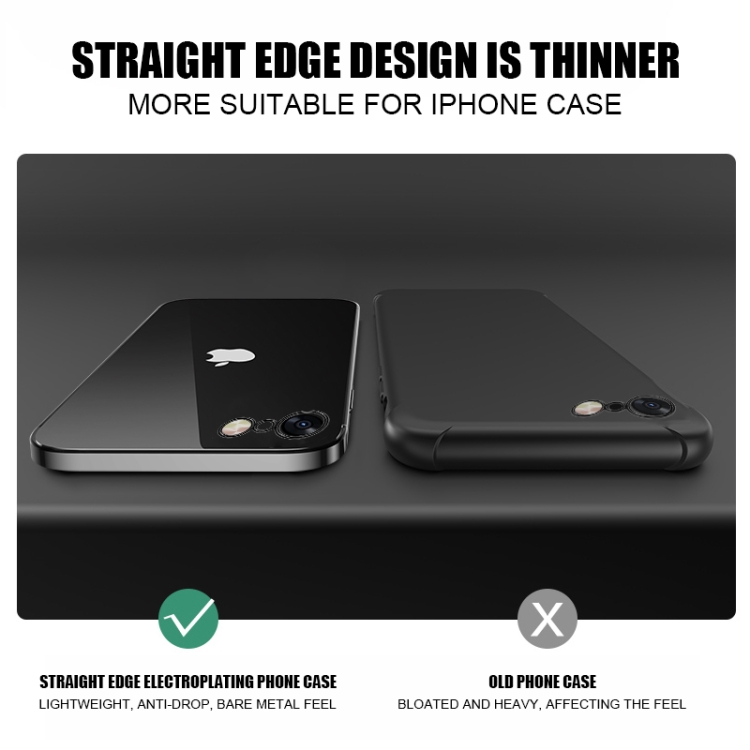 For iPhone SE 2022 / SE 2020 Magic Cube Plating TPU Protective Case(Black) For iPhone SE 2022 / SE 2020 Magic Cube Plating TPU Protective Case(Black)