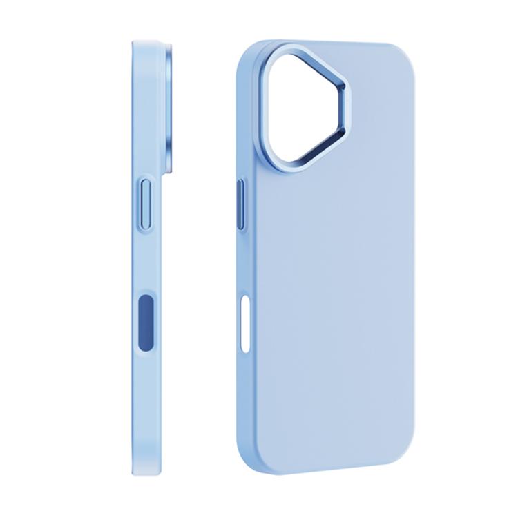 For iPhone 16 PC Flocking MagSafe Magnetic Phone Case(Blue) For iPhone 16 PC Flocking MagSafe Magnetic Phone Case(Blue)